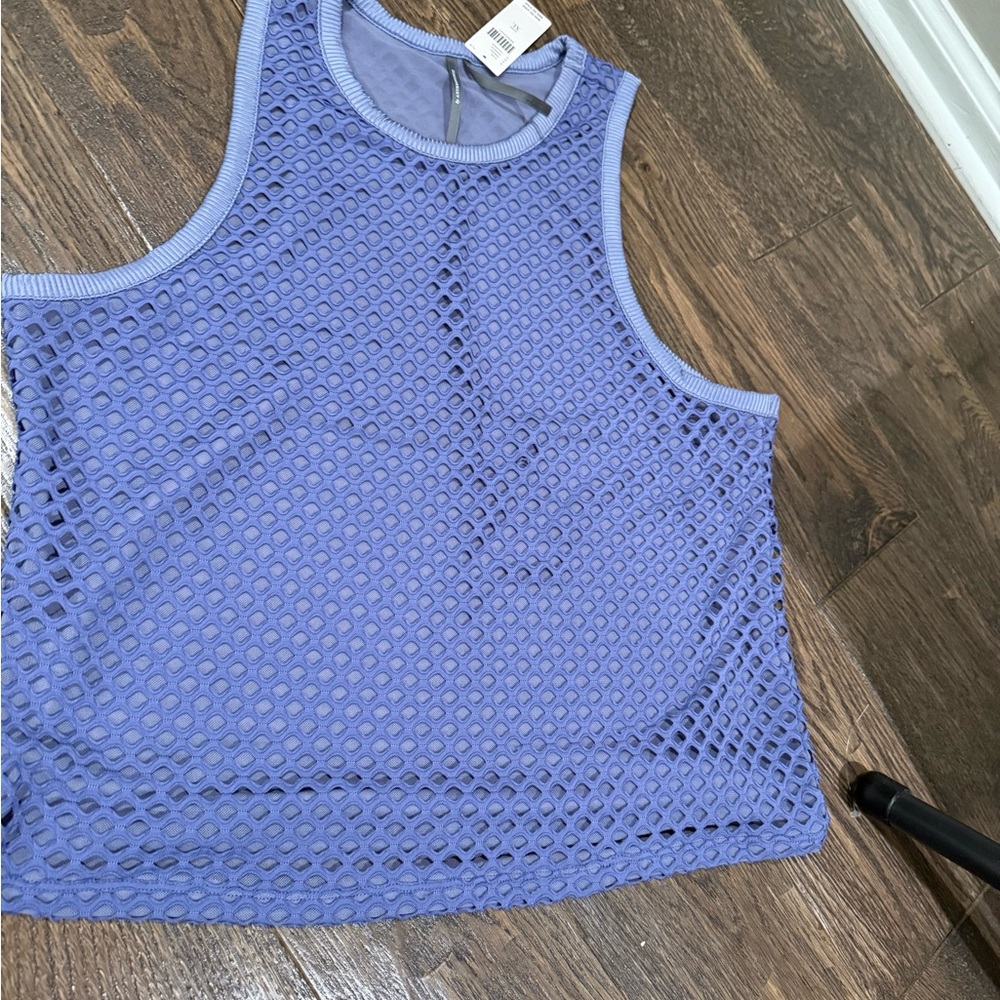 Anthropologie Women’s Periwinkle Mesh Top